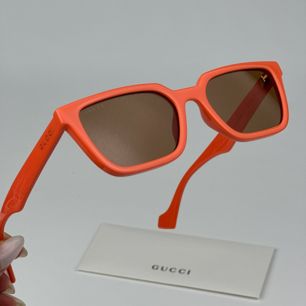 Gucci Gg1539s 004 Brand New Sunglasses Orange Brown Unisex Rectangle